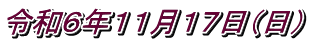 令和６年１１月１７日（日）