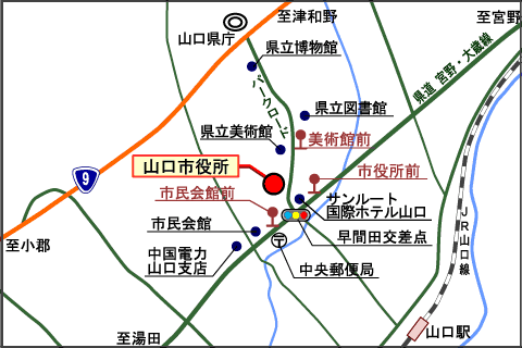 山口市中心地図