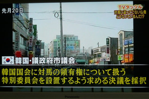 しかし、先月も韓国の地方議会で対馬が韓国の領土である事を前提とするような決議が採択されました