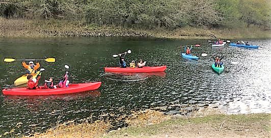 大原湖のカヌー