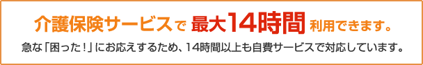 介護保険サービスで最大14時間利用できます。