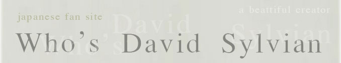WHO'S david sylvian