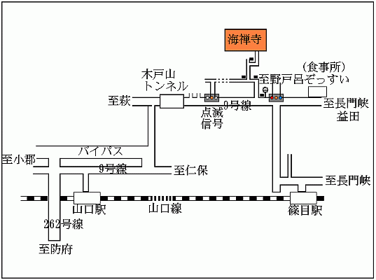 お寺付近の地図