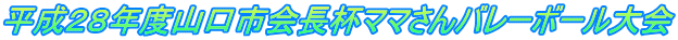 平成２８年度山口市会長杯ママさんバレーボール大会
